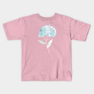 Loose Watercolor Hydrangea Painting Kids T-Shirt